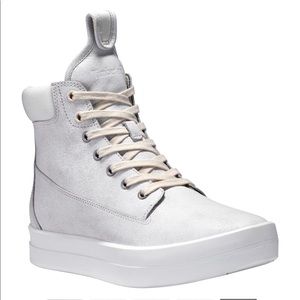 Timberland Mayliss white leather sneaker boot Sz 8